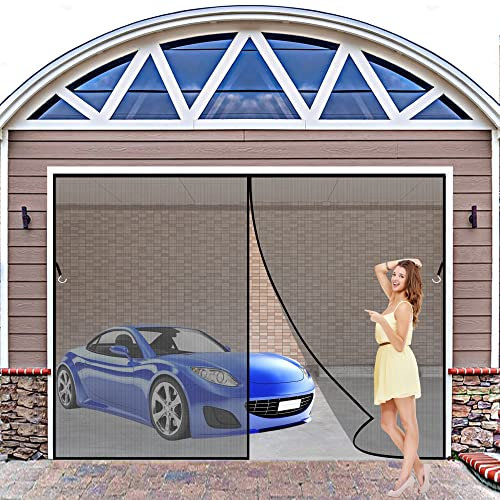 Magnet Fliegengitter Tür, 250x235 cm Fliegengitter Balkontür, Hände frei, für Kellertür Wohnzimmer Terrassentür, Fliegenschutz ohne Bohren, Anthrazit P