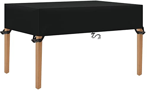Coperture per Mobili da Giardino 160x80x50cm Copertura Tavolo Sedie Esterno Telo Copri Tavoli da Terrazza Quadrato 600D Oxford Impermeabile Anti-UV Antivento Copertura da Tavolo da Giardino