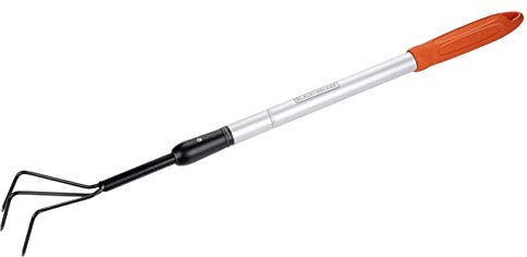 Heavy Duty Extending Telescopic 3 Prong Cultivator - Long Handled Digging Garden Tool - Extends from 78cm to 111cm