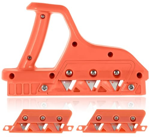 Plasterboard Fast Cutter, Plasterboard Edger, Precise 45° 60° Gypsum Board Hand Plane with 10 Blades, Drywall Edge Chamfer Woodworking Hand Tool Cutting for Drywall Plasterboard (45°+60°)