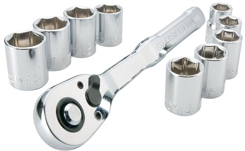 CRAFTSMAN Mechanics Tool Set, Metric, 3/8 Inch Drive, 10 Piece (CMMT34564)