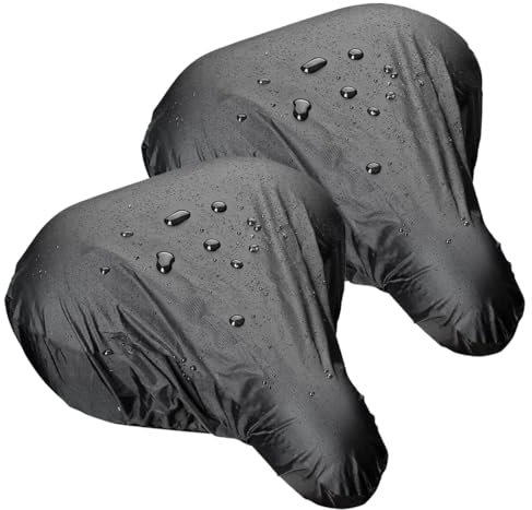 WeddHuis 2 Fahrradsattel Regenschutz Sattelschutz Wasserdicht Fahrrad PVC Fahrradsattel üBerzug Sattelbezug Fahrrad Langlebig Und Leicht Zu Tragen Sattel Regenschutz Passend FüR Die Meisten FahrräDer