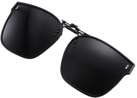 Long Keeper Clip Occhiali da Sole Polarizzati Uomo Donna Clip Per Occhiali Grandi Lenti Polarizzate Antiriflesso Lenti da Sole Sovrapponibili per Occhiali (Grigio Scuro)