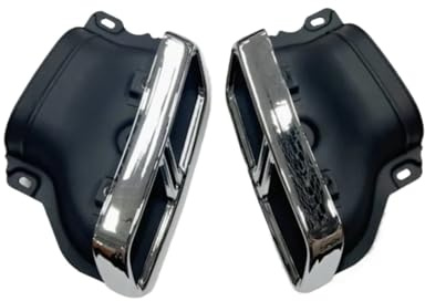 Exhaust Muffler Tail Tip Tips Stainless Steel Compatible For Benz AMG C63/S W205 S205 C205 A205 Pre-Facelift 2015-2018(Silver)