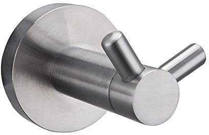 Weirun SUS304 - Perchero Ganchos para Colgar, Colgador Pared Doble Punta de Acero Inoxidable para Baño, Cocina, Garaje, Montaje en Pared, Acabado Cepillado