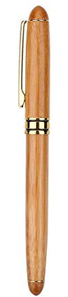 Fafeicy Penne Stilografiche, 1pc Penna Stilografica per Calligrafia, Pennino Largo con Punta a Scalpello Scrittura Gotica in Corsivo Arabo, con Manico in Compensato di Bambù(Nib: 0.7mm)
