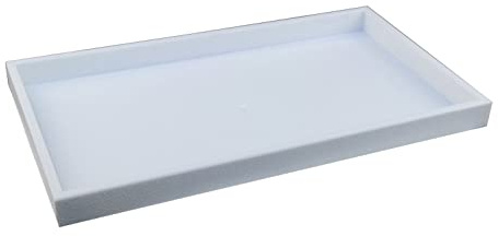 N N’icePackaging – 1 Qty White Plastic Display Tray – 14.75” x 8.25” x 1” – For Sorting/Organizing/Storage/Sales/Presentation/Travel