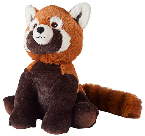 Warmies Peluche Panda Roux Micro-ondable Peluche Lourde avec Parfum de Lavande Française, Sac de Blé Chaud ou Froid pour Relaxation Fraîche et Soulagement Chaud