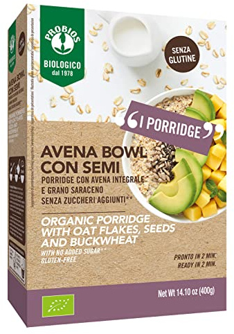 Probios - Probios Avena Bowl Porridge Senza Glutine con Semi Avena e Grano Saraceno 400g - 984862300
