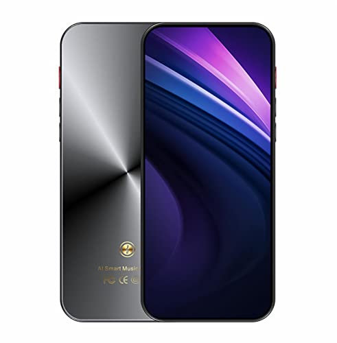 MP4-Player mit Bluetooth und WLAN, 2050 MAh 4.0 Voller Touchscreen, Tragbarer HiFi-Sound-Walkman, Musikwiedergabe Bis zu 50 Stunden Verlustfreier Digitaler Audio-Player mit (Schwarz)