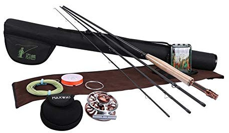 AMEEDA Portative Canne à pêche Pêche à la Mouche Rod Combo Set Fly Reel en Alliage d'aluminium Kit + 2,4/2,7/3,0 M Rod + Ligne + Main Support Fly Lure + Sac Amateurs (Color : Honor 2.4M 34)