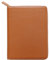 Moterm Reißverschluss-Lederhülle für A5-Notizbücher - passt für Hobonichi Cousin,Stalogy und Midori MD Planer(Kiesel-Gebranntes orange)