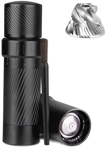 Homnoble - Macinapepe ad alto rendimento, professionale, resistente, manuale, in alluminio, ricaricabile, con design a grana regolabile