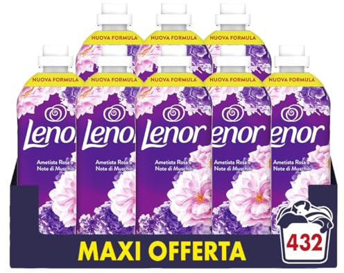 Lenor Ammorbidente Lavatrice Concentrato 432 Lavaggi (8x54), Ametista Rosa E Note Di Muschio, Offre Una Freschezza Duratura Per Un Letto Fresco Fino A 1 Settimana