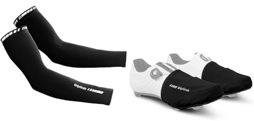 GripGrab Arm Warmers Light Fahrrad Übergangs Armlinge & Winddichte Leichte Rennrad Zehenwärmer Radsport Zehen Überschuhe Toe Cover Zehenkappen Windschutz Überzieher