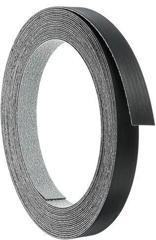 QUARKZMAN Nastro per Bordo in PVC 3/4 Pollice x 33ft Autoadesivo Finitura in Tintura con Nastro Preincollato ad Adesivo a Caldo per Riparazione Mobili Restauro Mobili, Nero