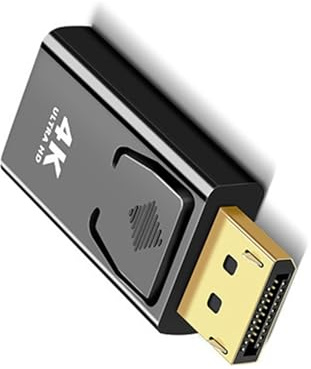 Gissroys El adaptador DisplayPort a HDMI de 1080P soporta resolución de hasta 4K con conectores de placa dorada para una conexión sin problemas