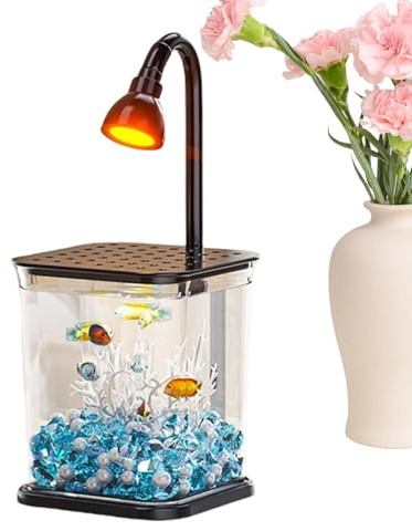 Betta Akvarium Genomskinliga Akvarier med Belysning
