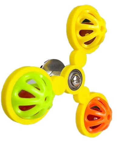 Gwtdtoad Juguetes para Periquitos | Molino de Viento Giratorio con Campanas para Aves - Juguetes de Estímulo Entrenamiento Ejercicio Enriquecimiento para Cacatúa Ninfas Guacamayo Cotorra