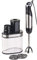 Rosenstein & Söhne Mixstab: Elektrischer 2in1-Stabmixer und Spiralschneider, 400 Watt, Edelstahl (Stabmixer mit Pürierstab-Aufsätzen, mit Edelstahlmesser, Apfelschneider)