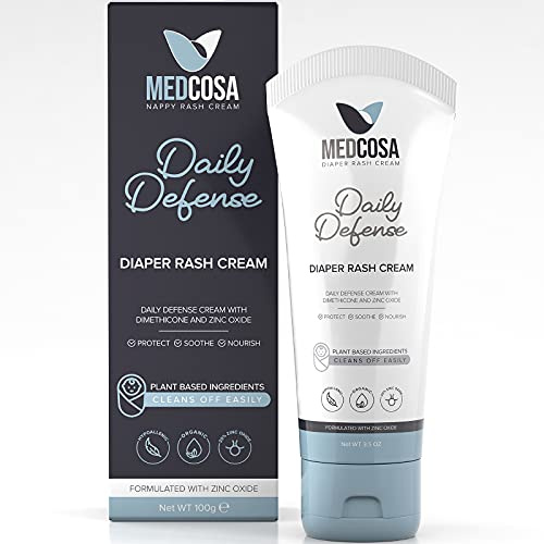 Medcosa Daily Defense Windelausschlag-Creme – Feuchtigkeitsspendende Barrierecreme zur schnellen Linderung von Juckreiz – Zinkoxid gegen Schweiß & Windelausschlag – (1 Packung)