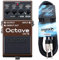 Boss OC-5 Oktave Pedal Effektgerät + keepdrum Gitarrenkabel