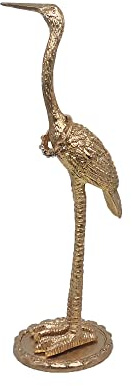 Tricune Metal Crane Ring Holder Stand for Jewelry, Engagement and Wedding Ring Display, Gold Decorative Ornaments Home Decor for Living Room, Bedroom, Desktop, Cabinets