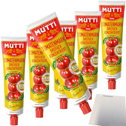 Mutti Tomatenmark dreifach konzentriert 6er Pack (6x200g Tube) + usy Block