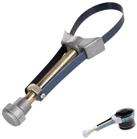Mikiuly Ölfilterschlüssel Mit Stahl-Band,Ölfilterschlüssel,Ölfilterband,Spannbereich Ø 65-105mm,mit Stahlband,Verstellbarer Riemenschlüssel für Einfachen und Sicheren Ölfilterwechsel