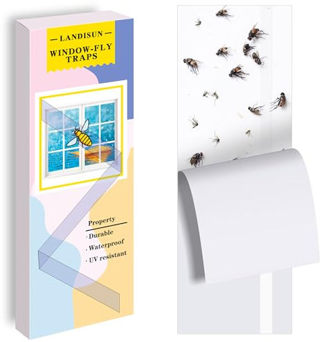 Landisun flugfälla inomhus frukt flugfällor myggor fönster insektsfällor 30-pack