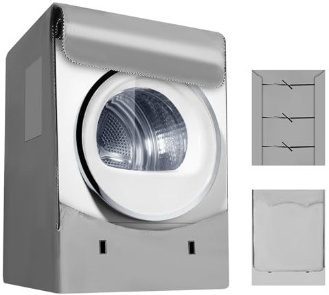 Toaren Funda Lavadora Exterior Impermeable,Cubierta Lavadora para Lavadoras,Fundas Lavadora Carga Frontal,Fundas Secadoras Exterior,Mueble Lavadora Secadora Exterior,Accesorios para Lavadora(60*64*85