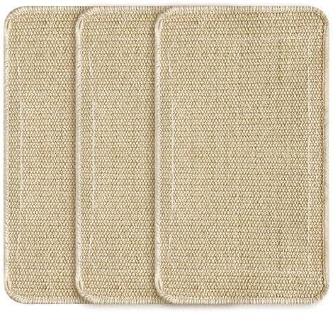 3 Stück Kratzmatte Katze,50 x 25cm Sisal Teppich Katzen Kratzteppich Katzenkratzmatte Kratzbrett Wand,widerstandsfähig,Geeignet für Sofamöbeltüren,um Katzenkratzern vorzubeugen und Teppiche und Wände