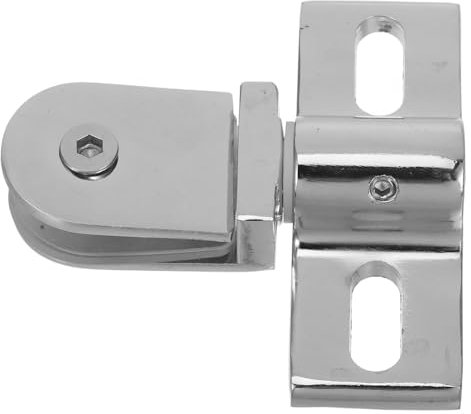 VOSAREA 1 Set Heavy Duty Door Hinge Glass Door Pivot Hinge Modern Silver Zinc Alloy Shower Door Hinge Fixing Pivot Hinge Latches Hardware Accessories