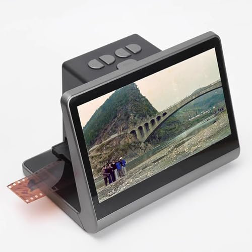 48 MP Film & Slide Scanner, Allt-i-ett digital filmskanner, med 7 tums LCD-skärm, inbyggt 16GB minne, omvandlar 135/110/126 negativ till JPEG-foton