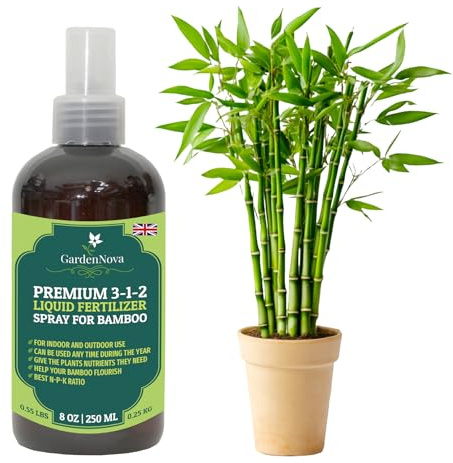 Professional Bamboo Spray Fertilizer Mist for Home Gardening | 3-1-2 Gentle Blend Mist for Healthy Leaves & Growth | Essential Nutrients for Bamboo - 8oz