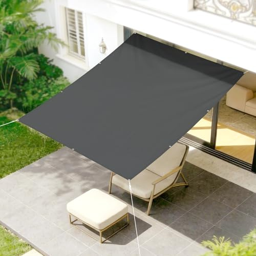 LOVE STORY Tenda da Sole Parasole,Vela Ombreggiante Rettangolare 2.5x3m con Occhielli, Protezione in Impermeabile (PES), Protezione Solare UV 95% per Patio Esterno, Terrazza, Carport,Antracite