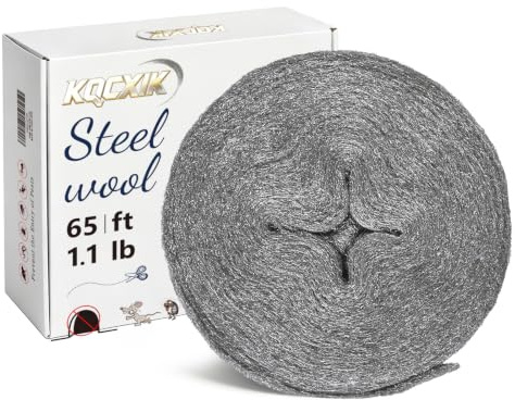 KQCXIK Steel Wool Mice Control, #1 Steel Wool, 65FT (1.1LB) Coarse Medium