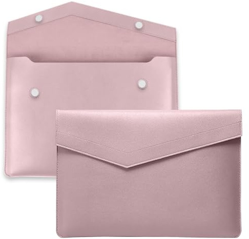 KeHowy Custodia Sottile Laptop per 11/11.6/12/13/13.3/14 Pollici Cover, Pelle PU con Chiusura Magnetica PC Portatile Borsa per MacBook/HP/Dell/Acer/Lenovo/Asus/Microsoft Surface Laptop - Rosa