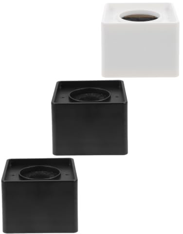 HOMOCONO 3pcs Portable Microphone Flag Cube Station with Square Abs Frame and Sponge Material for Studio Equipment Supplies and Conference Use, Lightweight Design for News Reporters