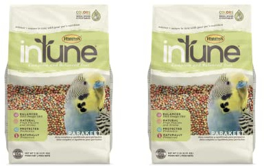 Higgins 2 Pack of Intune Complete and Balanced Diet Parakeet Food, 2 Pounds Each