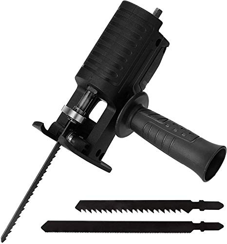 XYDESIGN Electric Drill Modified Electric Saw, Reciprocating Saw Household Saber Power To Jig Portable Woodworking Cutting Tool With Cordless Adapter Set Hand Wood Metal Cutter Attachment