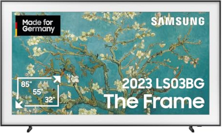 Samsung QLED 4K The Frame 55 Zoll Fernseher (GQ55LS03BGUXZG, Deutsches Modell), mattes Display, austauschbare Rahmen, Art Mode, Smart TV [2023]