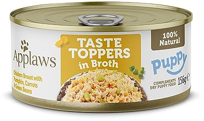 Applaws Natural Wet Puppy Food, Chicken with Vegetables in Broth Can 156g Hypoallergenic Wet Dog Food (Pack of 12)