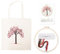 Stickset Tasche Sticken Set Erwachsene, Stickerei Set Anfänger mit Baum-Muster DIY Handgemachte Kreuzstich Segeltuchtasche Sticktasche Embroidery Kit mit Stickrahmen, Farbfäden und Werkzeug