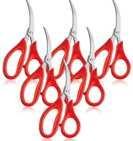 Kitchen Seafood Scissor for Crab Legs, 6 Pack Crab Leg Scissors Lobster Shell Cracker, Lobster Shrimp Crayfish Crawfish Fish Scissors, Seafood Crabs Crackers and Tools