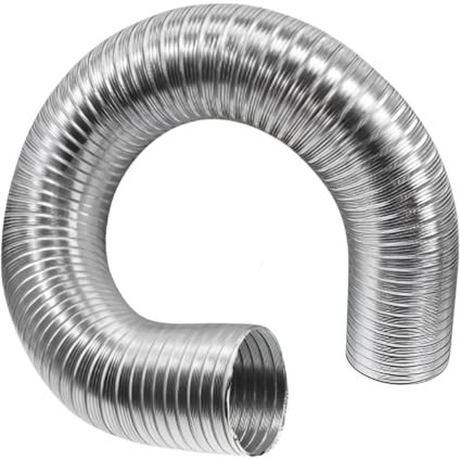 Hg hava Flexrohr Ø 160 mm, Aluflexschlauch zur Wärmeübertragung, Flexibler Lüftungsschlauch aus Aluminium, Aluminiumrohr für Lüftungs- und Klimaanlagen & Abzugshauben, 3 m Langer Flexschlauch