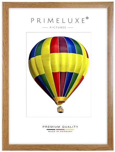 PrimeLuxe Cadre photo en bois 75 x 98 cm (Dimension de l'image) en Chêne rustique | Couleur et taille sélectionnables | pour affiches | Puzzle | collage de photos