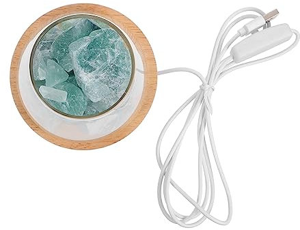 ORFOFE Lámpara de Fragancia con Luz de Piedra de Cristal para Decoración del Hogar Luz Nocturna Aromaterapia para Relajación Y Sueño