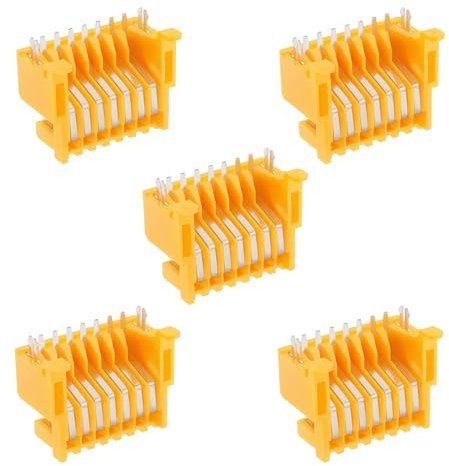 eMagTech 5 Stück Gelbe Anschlussklemme PCB-Ladeschutzplatine Anschlussklemme Verdrahtung Anschlussklemmen Kompatibel mit Makita 18 V BL1850 BL1830