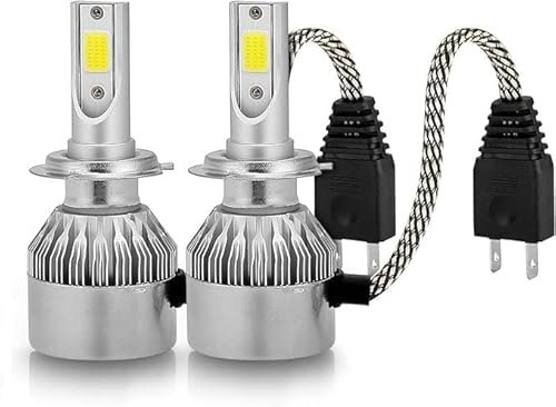 SQUADO Luci LED Auto C6 H7, 36W 3800LM, 6000K Bianco Freddo, Kit Lampadine per Fari Auto, Set di 2
